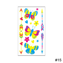 Load image into Gallery viewer, Creative Fluorescent Tattoo Sticker Waterproof Long Lasting Colorful Tattoo Stickers Fluorescent Body Art Tattoo
