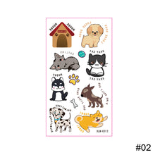 Load image into Gallery viewer, Cartoon Colorful Pet Tattoo Sticker Waterproof Sweatproof Cute Funny Pet Tattoo Sticker Body Art Tattoo for Kids
