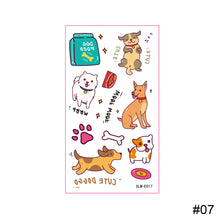 Load image into Gallery viewer, Cartoon Colorful Pet Tattoo Sticker Waterproof Sweatproof Cute Funny Pet Tattoo Sticker Body Art Tattoo for Kids
