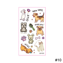 Load image into Gallery viewer, Cartoon Colorful Pet Tattoo Sticker Waterproof Sweatproof Cute Funny Pet Tattoo Sticker Body Art Tattoo for Kids
