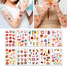 Load image into Gallery viewer, Children Cute Dessert Ice Cream Tattoo Sticker Waterproof Sweatproof Funny Tattoo Sticker Temporary Body Art Tattoo
