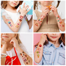 Load image into Gallery viewer, Children Cute Dessert Ice Cream Tattoo Sticker Waterproof Sweatproof Funny Tattoo Sticker Temporary Body Art Tattoo
