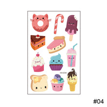 Load image into Gallery viewer, Children Cute Dessert Ice Cream Tattoo Sticker Waterproof Sweatproof Funny Tattoo Sticker Temporary Body Art Tattoo
