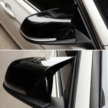 Load image into Gallery viewer, 2Pcs Car Rearview Mirror Cover Trims Side Wing Rear View Mirror Covers With Horn Styling For BMW 1 2 3 4 Series F20 F30 F31 F32 F36 2012 - UP 320i 328i 330d 335i M3 M4
