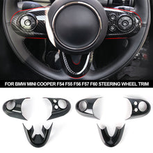 Load image into Gallery viewer, 3Pcs/Set Carbon Fiber Car Steering Wheel Trim Covers Accessories For BMW MINI Cooper F54 F55 F56 F57 F60 Steering Wheel Trim

