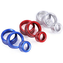 Load image into Gallery viewer, 3Pcs Audio Volume Air Condition Knob Control Button Circle Decoration Trim Ring Covers For BMW 1 2 3 3GT 4 Series X1
