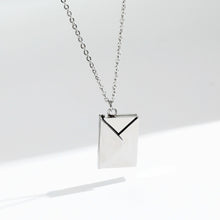 Load image into Gallery viewer, Love Letter Envelope Pendant Necklace Customized Stainless Steel Jewelry Confession Love You for Valentine Day Mother Day Gift
