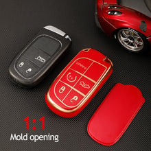 Load image into Gallery viewer, TPU Car Key Case Cover Fob For Jeep For Dodge Ram 1500 Journey Charger Dart Challenger Grand Cherokee Renegade Fiat Chrysler 300C
