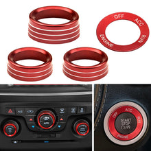 Load image into Gallery viewer, For Dodge Challenger Charger Accessories 2015-2020 Car Air Conditioning Volume Radio Button Knob Cover Aluminum Decorative Ring
