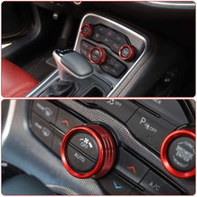 Load image into Gallery viewer, For Dodge Challenger Charger Accessories 2015-2020 Car Air Conditioning Volume Radio Button Knob Cover Aluminum Decorative Ring
