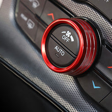 Load image into Gallery viewer, For Dodge Challenger Charger Accessories 2015-2020 Car Air Conditioning Volume Radio Button Knob Cover Aluminum Decorative Ring
