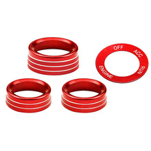 Load image into Gallery viewer, For Dodge Challenger Charger Accessories 2015-2020 Car Air Conditioning Volume Radio Button Knob Cover Aluminum Decorative Ring
