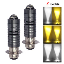 Load image into Gallery viewer, Universal 12V-80V 2000LM Dual Color Headlight Bulbs P15D H6 PX15D LED Motorcycle Hight H6 Scooter Motobike Head Lamp
