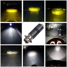 Load image into Gallery viewer, Universal 12V-80V 2000LM Dual Color Headlight Bulbs P15D H6 PX15D LED Motorcycle Hight H6 Scooter Motobike Head Lamp
