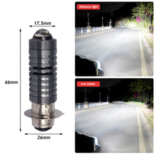 Load image into Gallery viewer, Universal 12V-80V 2000LM Dual Color Headlight Bulbs P15D H6 PX15D LED Motorcycle Hight H6 Scooter Motobike Head Lamp
