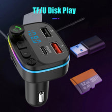Load image into Gallery viewer, P3 Car Bluetooth 5.0 FM Transmitter Audio Receiver Auto MP3 Player PD20W Type-C 2USB Fast Charger Car Electronics Accessories
