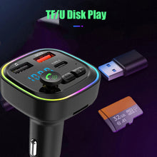 Load image into Gallery viewer, P4 Car Bluetooth 5.0 FM Transmitter Audio Receiver Auto MP3 Player PD20W Type-C 2USB Fast Charger Car Electronics Accessories
