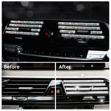 Load image into Gallery viewer, 1Pc Diamond Car Air Conditioner Outlet Decorative Strips Universal U Shape Clip Rhinestones Grille Sticker Auto Interior Accessories
