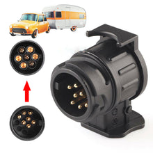 Load image into Gallery viewer, 13 To 7 Pin Plug Adapter Durable Trailer Connector 12V Towbar Towing Waterproof Plugs Socket Adapter Protect Connections RV Accessories
