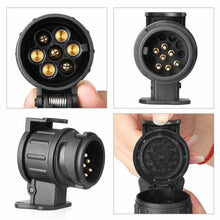 Load image into Gallery viewer, 13 To 7 Pin Plug Adapter Durable Trailer Connector 12V Towbar Towing Waterproof Plugs Socket Adapter Protect Connections RV Accessories
