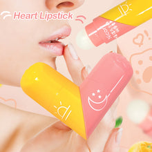 Load image into Gallery viewer, Moisturizing Heart Lip Balm Clear Lip Primer Lipstick Mask Jelly Tinted Lip Gloss Stick Lighten Lines Plump Lip Care
