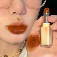 Load image into Gallery viewer, Moisturizing Mirror Tea Red Brown Crystal Lip Balm Jelly Lipstick Water Light Solid Lip Glaze Red Lip Gloss Makeup Cosmetics
