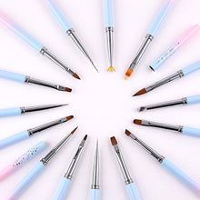 Load image into Gallery viewer, 15 Size DIY Soft French Nail Art Brush Painting Brush Flower Design Acrylic Line Drawing Pen Nail Gel Brush Manicure Tool
