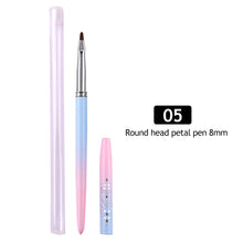 Load image into Gallery viewer, 15 Size DIY Soft French Nail Art Brush Painting Brush Flower Design Acrylic Line Drawing Pen Nail Gel Brush Manicure Tool

