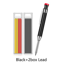 Load image into Gallery viewer, Solid Carpenter Pencil Set with 6 Refill Leads Built-in Sharpener for Deep Hole Mechanical Pencil Scribing Marking Woodworking ToolScriber
