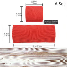 Load image into Gallery viewer, 2Pcs/set Rubber Roller Brush Imitation Wood Graining Wall Painting Tools Home Decoration Art Embossing DIY Brushing Tools Sets
