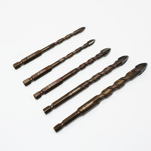 Load image into Gallery viewer, 3-12mm Cross Hex Tile Drill Bits for Glass Ceramic Concrete Hole Opener Hard Alloy Triangle Carbide Drills Bit Tools
