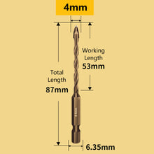 Load image into Gallery viewer, 3-12mm Cross Hex Tile Drill Bits for Glass Ceramic Concrete Hole Opener Hard Alloy Triangle Carbide Drills Bit Tools
