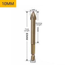 Load image into Gallery viewer, 3-12mm Tungsten Carbide Glass Drill Bit Cross Spear Head Drill Bits Alloy Carbide Point with 4 Cutting Edges Drilling Tool Hole Opener for Wall
