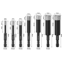 Load image into Gallery viewer, 5-16mm Hexagonal Shank Brazed Diamond Dry Ceramic Tile Drill Bit Hex Handle Hole Opener Hole Saw Marble Granite Vitrified Tile Cutter
