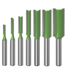 Load image into Gallery viewer, 1/7Pcs 6MM 1/4" Shank Flush Trim Router Bit Tungsten Carbide Single Double Flute Router Bit Wood Milling Cutter for Woodwork Tool
