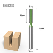 Load image into Gallery viewer, 1/7Pcs 6MM 1/4" Shank Flush Trim Router Bit Tungsten Carbide Single Double Flute Router Bit Wood Milling Cutter for Woodwork Tool
