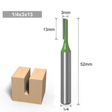 Load image into Gallery viewer, 1/7Pcs 6MM 1/4" Shank Flush Trim Router Bit Tungsten Carbide Single Double Flute Router Bit Wood Milling Cutter for Woodwork Tool
