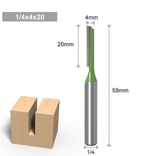 Load image into Gallery viewer, 1/7Pcs 6MM 1/4" Shank Flush Trim Router Bit Tungsten Carbide Single Double Flute Router Bit Wood Milling Cutter for Woodwork Tool
