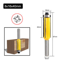Load image into Gallery viewer, 1/3pc 8MM Shank Z4 Flush Trim Router Bit with 4 Blade Top &amp; Bottom Bearing Bits Wood Milling Cutter for Woodwork Tool
