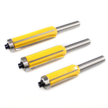 Load image into Gallery viewer, 1/3pc 8MM Shank Z4 Flush Trim Router Bit with 4 Blade Top &amp; Bottom Bearing Bits Wood Milling Cutter for Woodwork Tool
