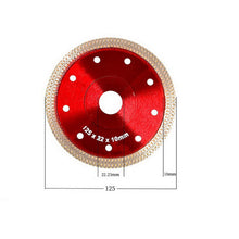 Load image into Gallery viewer, 105/115/125mm Turbo Diamond Saw Blade Porcelain Tile Ceramic Blades Granite Marble Dry/Wet Cutting Disc for Angle Grinder
