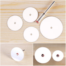 Load image into Gallery viewer, 6Pcs/set Stainless Steel Slice Metal Mini Circular Saw Blade Set Metal Cutting Disc with 1 Mandrel for Rotary Tool Wood Cutter 16 18 22 25 32mm
