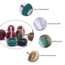 Load image into Gallery viewer, 10pcs Mini Drill Abrasive Brush Nylon Buffing Sanding Head Polishing Wheel with 3mm Shank for Rotary Tool Accessories Set Rust Remover
