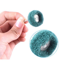 Load image into Gallery viewer, 10pcs Mini Drill Abrasive Brush Nylon Buffing Sanding Head Polishing Wheel with 3mm Shank for Rotary Tool Accessories Set Rust Remover
