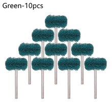 Load image into Gallery viewer, 10pcs Mini Drill Abrasive Brush Nylon Buffing Sanding Head Polishing Wheel with 3mm Shank for Rotary Tool Accessories Set Rust Remover
