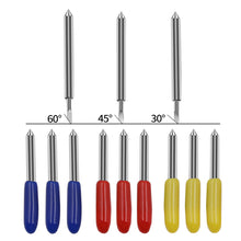 Load image into Gallery viewer, 5Pcs 30/45/60 Degrees Replacement Blades Set For Roland Cricut Plotter Blade Knife Cutter Blades For Power Tools Cutting Plotter
