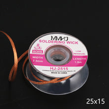 Load image into Gallery viewer, 1/1.5/2.5/3/3.5mm Width 1.5M Length Desoldering Braid Welding Solder Remover Wick Wire Tin Sucker Cable Lead Cord Flux Repair Tool
