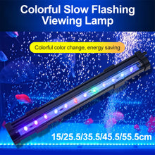 Load image into Gallery viewer, LED Aquarium Light Fish Tank Submersible Light Aquatic Air Bubble Oxygenation Lamp EU US Plug Fish Tank Light
