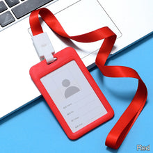 Load image into Gallery viewer, Lanyards ID Card Holder Bank Bus Pass Card Case Cover Men Women's Bank Credit Card Holder Strap Cardholder
