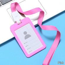 Load image into Gallery viewer, Lanyards ID Card Holder Bank Bus Pass Card Case Cover Men Women's Bank Credit Card Holder Strap Cardholder
